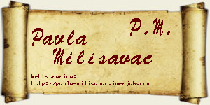 Pavla Milisavac vizit kartica
